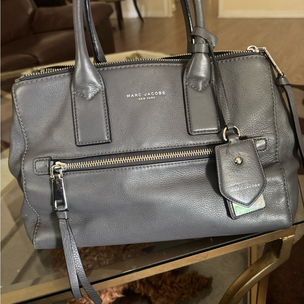 Marc Jacobs Charcoal Leather Satchel